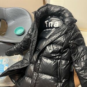 TNA Shiny Black Puffer Jacket